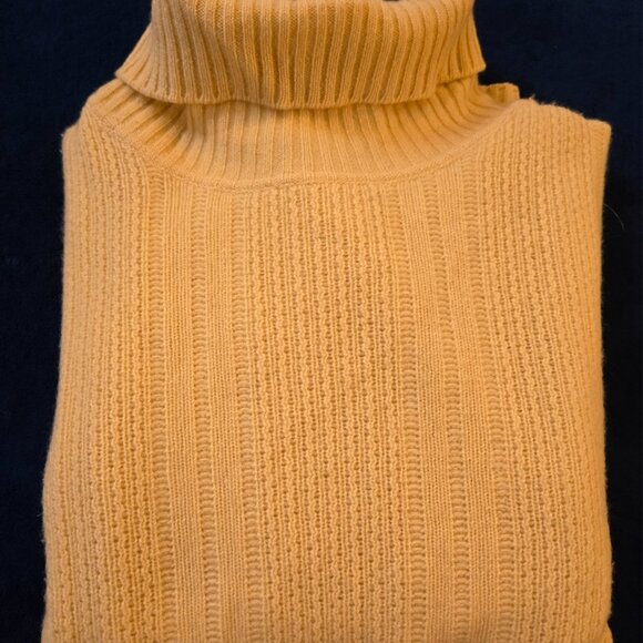 Malo tricot 100% pure cashmere ribbed pattern turtleneck sweater - Picture 4 of 4